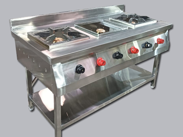 three burner gas range